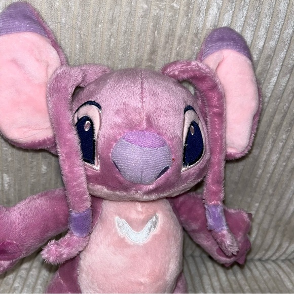Disney Lilo & Stitch Pink Angel 10” Plush Stuffed Animal standing purple - Picture 2 of 4